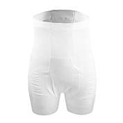Unique Bargains Men&#39;s Abdominal Slim Shapewear, High-waisted Tights Shorts Boxer Briefs Shaping Long Legs, XL Size White