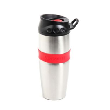 Mr. Coffee Java Supremo 16 Ounce Stainless Steel Thermal Travel Mug with Silicone Grip. View a larger version of this product image.