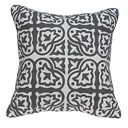 HomeRoots Traditional Gray and White Cotton Pillow Cover With Poly Insert - 20