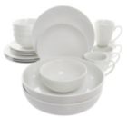 Alternate image 0 for Elama Owen 18 Piece Porcelain Dinnerware Set with 2 Large Serving Bowls in White