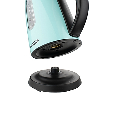Brentwood 1 Liter Stainless Steel Cordless Electric Kettle in Blue. View a larger version of this product image.