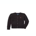 Alternate image 0 for Ralph Lauren Women's Toddler Girl's Cable Knit Cardigan Black Size 4T