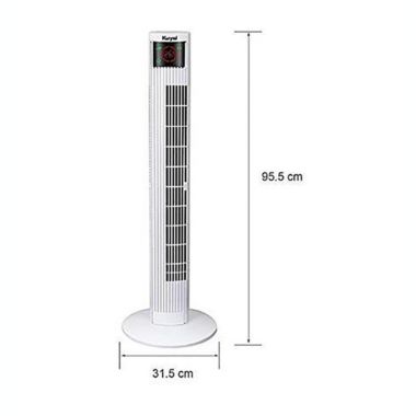 Everglade Home 36in. Oscillating Quiet Tower Fan with 4 Speed Levels and 2 Modes, LED Display & Touch Panel in Black. View a larger version of this product image.