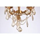 Alternate image 3 for Elegant Lighting Rosalia 3 light French Gold Flush Mount Golden Teak (Smoky) Royal Cut Crystal