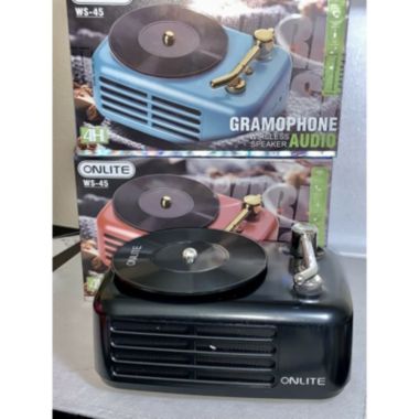 Gramophone Compatible with Bluetooth Portable Wireless Speaker 2000mAh Battery Rechargeable Powerful Sound. View a larger version of this product image.