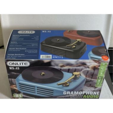Gramophone Compatible with Bluetooth Portable Wireless Speaker 2000mAh Battery Rechargeable Powerful Sound. View a larger version of this product image.