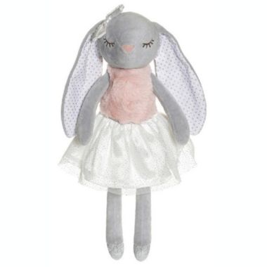 Teddykompaniet Kelly the Ballerina Grey Soft Plush Stuffed Animal Rabbit 15". View a larger version of this product image.