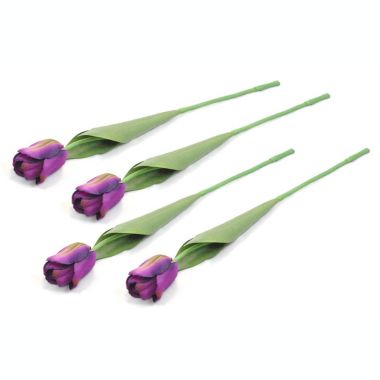 DII Artificial Flowers - Set of 4 Purple Tulips. View a larger version of this product image.