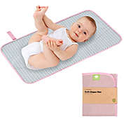 KeaBabies Portable Diaper Changing Pad, Waterproof Foldable Baby Changing Mat, Travel Diaper Change Mat (Sweet Pink)