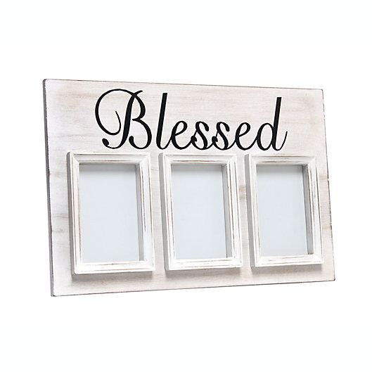 HAPPY THANKFUL BLESSED SELF STANDING PHOTO FRAME  HOLDS 4"X6" PICTURE  BRAND NEW