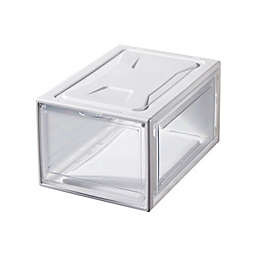 Kitcheniva 3-Pieces Stable Plastic Shoe Boxes with Lids, White