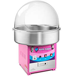 Olde Midway Commercial Quality Cotton Candy Machine with Bubble Shield, SPIN 2000 Electric Candy Floss Maker