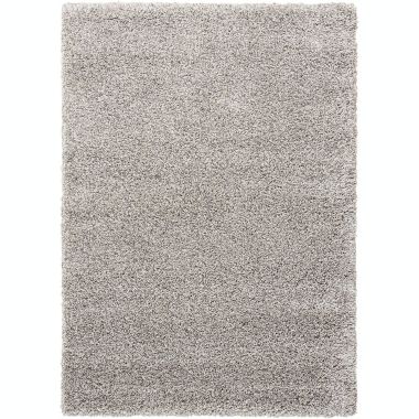 Nourison Amore Light Grey Shag Area Rug AMOR1 7'10" x 10'10". View a larger version of this product image.