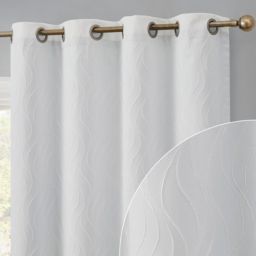 THD Spring 100% Blackout Thermal Energy Efficient Window Curtain Grommet Panels - For Living Room & Bedroom - Set of 2