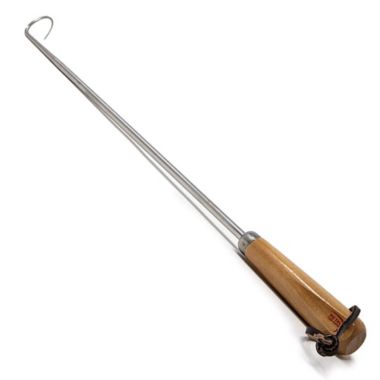 Jaccard 19" Inch PigTail Food Flipper Steel BBQ Turner Hardwood Handle 201311. View a larger version of this product image.