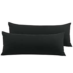 PiccoCasa Set of 2 100% Quality Brushed Microfiber Silky Body Pillow Covers, 1800 Series Cool and Breathable Pillowcases with Zipper Closure, 20