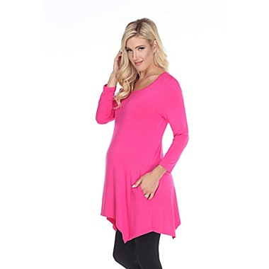 White Mark Women&#39;s Plus Size Maternity &#39;Kayla&#39; Tunic. View a larger version of this product image.