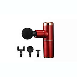 Link High-Intensity Hand Held Deep Tissue Massage Gun, Percussion Muscle Massager for Pain Relief With Carry Case - Red