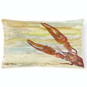 Caroline&#39;s Treasures Crawfish Yellow Sky Canvas Fabric Decorative Pillow 12 x 16