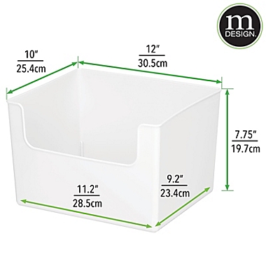 mDesign Plastic Food Storage Organizer Bin for Kitchen, 2 Pack - Clear. View a larger version of this product image.