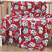 Kate Aurora Christmas Owls Plush Accent Throw Blanket - 50 in. W x 60 in. L