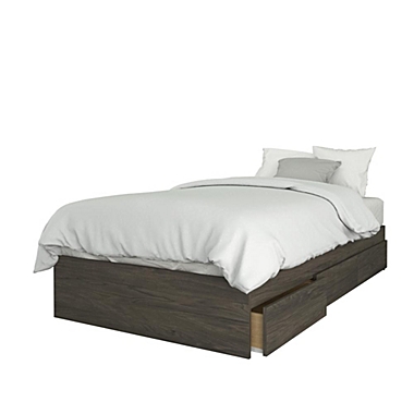 Nexera Pocono 2 Piece Twin Size Bedroom Set - Bark Grey. View a larger version of this product image.