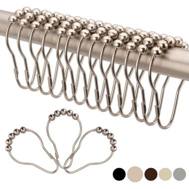 2 LB Depot Shower Curtain Hooks Rings - Locking Rings - 18/8 Stainless Steel. View a larger version of this product image.