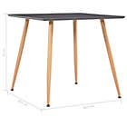 Alternate image 2 for vidaXL Dining Table Gray and Oak 31.7"x31.7"x28.7" MDF
