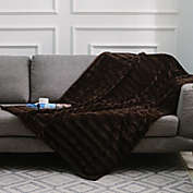 Cheer Collection Ultra Cozy & Soft Faux Fur Blanket - Assorted Colors and Sizes - Chocolate - 60x50