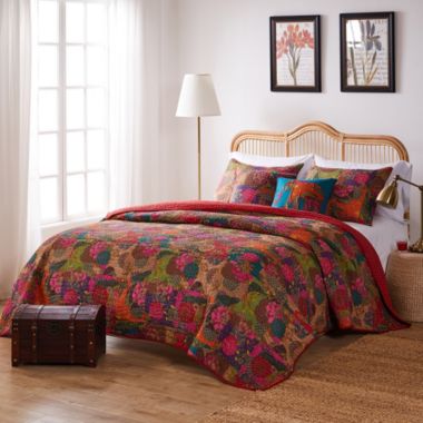 Greenland Home Fashion Jewel Quilt And Sham Bonus Set - 5 - Piece - King 105x95", Multi. View a larger version of this product image.
