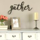 Alternate image 1 for HomeRoots Home Decor Black Gather Metal Script Wall Decor - 321196