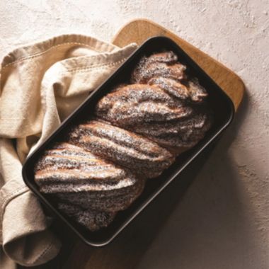 Baker's Secret Loaf Pan 9.6", Double Layer Nonstick Coating, Heavy Gauge Carbon Steel, Dark Gray, Advanced Collection. View a larger version of this product image.
