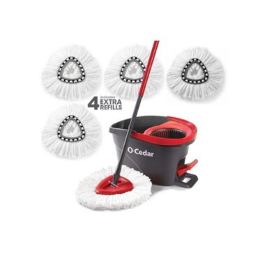 O-Cedar Easy Wring Spin Mop & Bucket/ 4 Extra Refills, 1 CT. View a larger version of this product image.