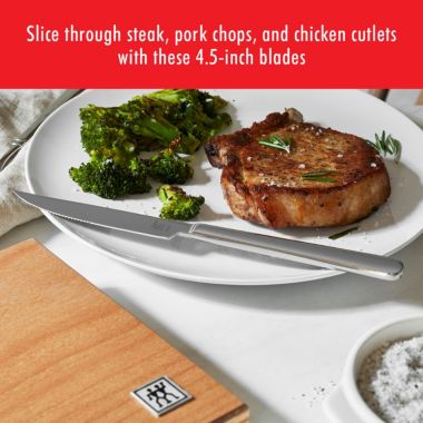 ZWILLING Steak Knife Set of 8, German Knife Set, Stainless Steel. View a larger version of this product image.