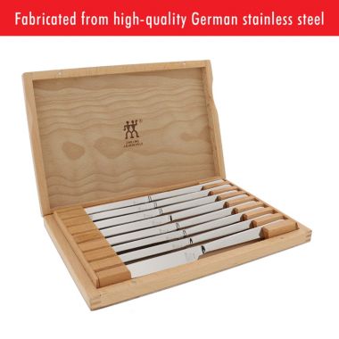 ZWILLING Steak Knife Set of 8, German Knife Set, Stainless Steel. View a larger version of this product image.