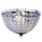 Alternate image 0 for Lalia Home Crystal Drop 2 Light Ceiling Flush Mount, Chrome