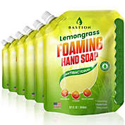 Bastion Foaming Hand Soap Refills - (6) 32oz Pouches - 1.5 Gallons - Lemongrass Scented Antibacterial Instant-Foam Hand Wash Formula