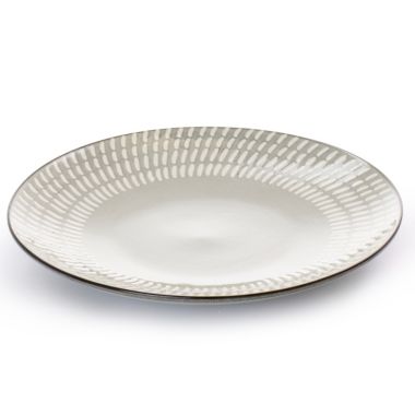Gibson Elite Requiem 16 Piece Stoneware Dinnerware Set in Gray. View a larger version of this product image.
