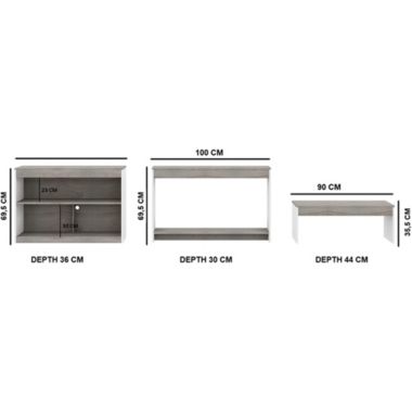 Discount Trends Livingroom 3 Pieces Set Coffee Table Sideboard TV Stand Classic Modern. View a larger version of this product image.