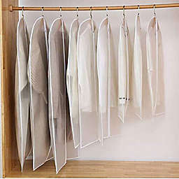 Stock Preferred Full Zipper Coat Carrier Garment Bag Cover in 5-Pieces Clear