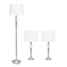 Alternate image 0 for Lalia Home Crystal Drop Table and Floor Lamp Set in Brushed Nickel