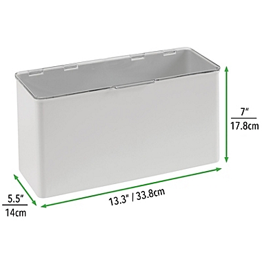mDesign Plastic Stackable Home, Office Storage Box, 2 Pack + 32 Labels. View a larger version of this product image.