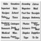 Alternate image 2 for mDesign Plastic Stackable Home, Office Storage Box, 2 Pack + 32 Labels