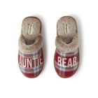 Alternate image 0 for Dearfoams Women's Auntie Bear Red Plaid Scuff Slippers
