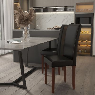 Dining Room Chairs With Black Legs, Fabric Dining Chairs With Mahogany Legs