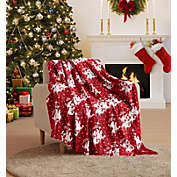 Kate Aurora Holiday Living Red Christmas Three Kings Plush Accent Throw Blanket - 50 in. W x 60 in. L