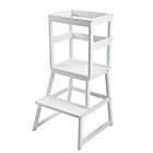 Alternate image 0 for Fx070 Kid 2-Step Stool with Safety Rails, Kitchen Helper Stool for Toddlers Aged 1-5 Within 150 lbs, White