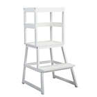 Alternate image 1 for Fx070 Kid 2-Step Stool with Safety Rails, Kitchen Helper Stool for Toddlers Aged 1-5 Within 150 lbs, White