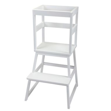 Fx070 Kid 2-Step Stool with Safety Rails, Kitchen Helper Stool for Toddlers Aged 1-5 Within 150 lbs, White. View a larger version of this product image.