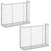 mDesign Metal Wall Mount Kitchen Storage Organizer Basket Bin - 2 Pack